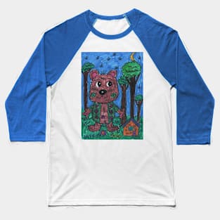 Cute Bear in the Forest Baseball T-Shirt